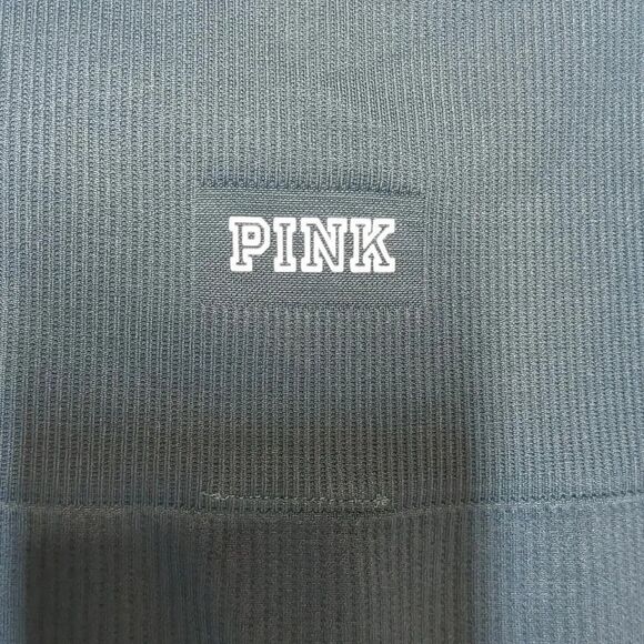 PINK Victoria's Secret Cool & Comfy Seamless Cropped Leggings Dusty Blue Small - Picture 5 of 6